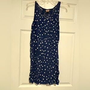 Mossimo Supply Co. Blue and White Polka Dot Dress